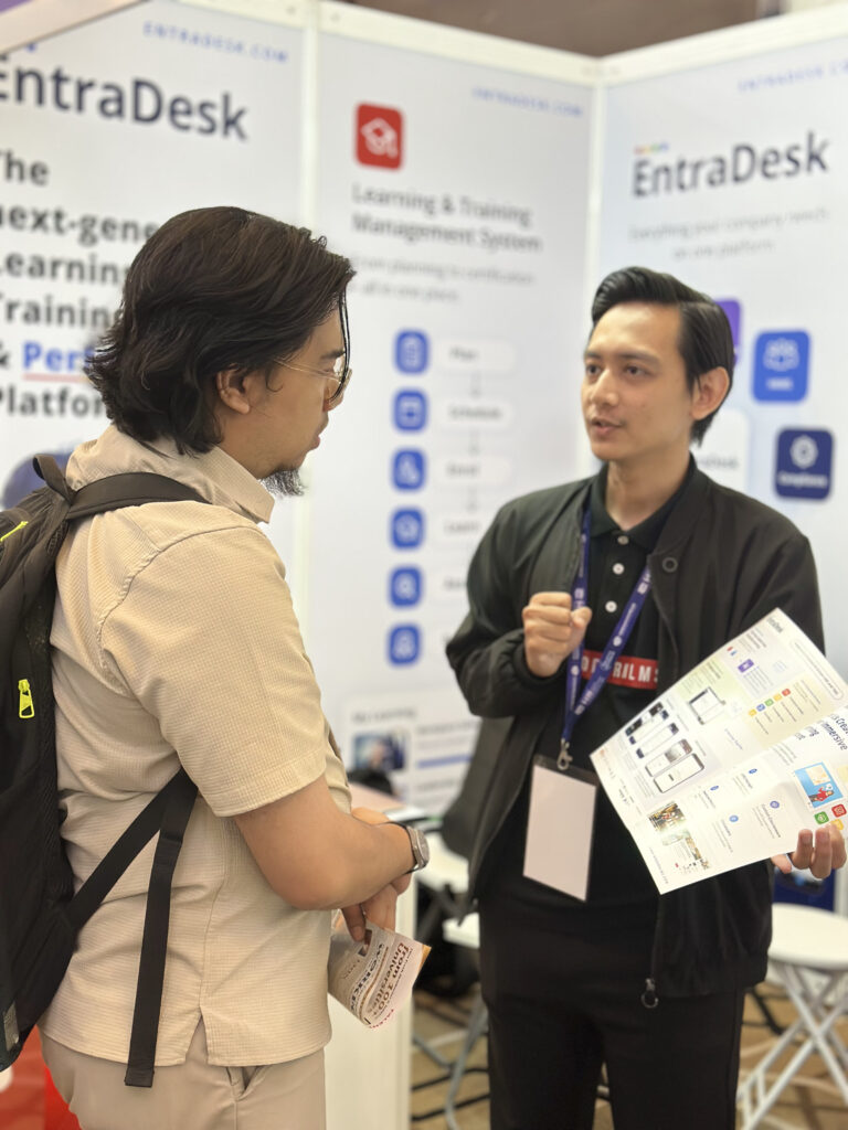 ModernLMS team engaging with visitors at Malaysia HR Tech 2026